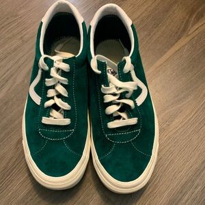 Green suede vans